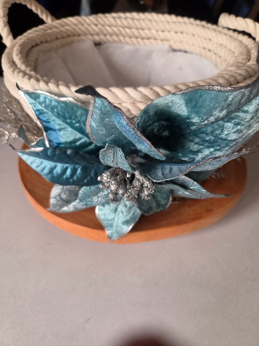 Roped Christmas Basket .